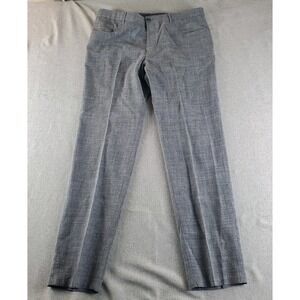 Pantaloni Torino PT01 Pants Mens 34X31 Trousers Wool Linen Blend Stretch Slim